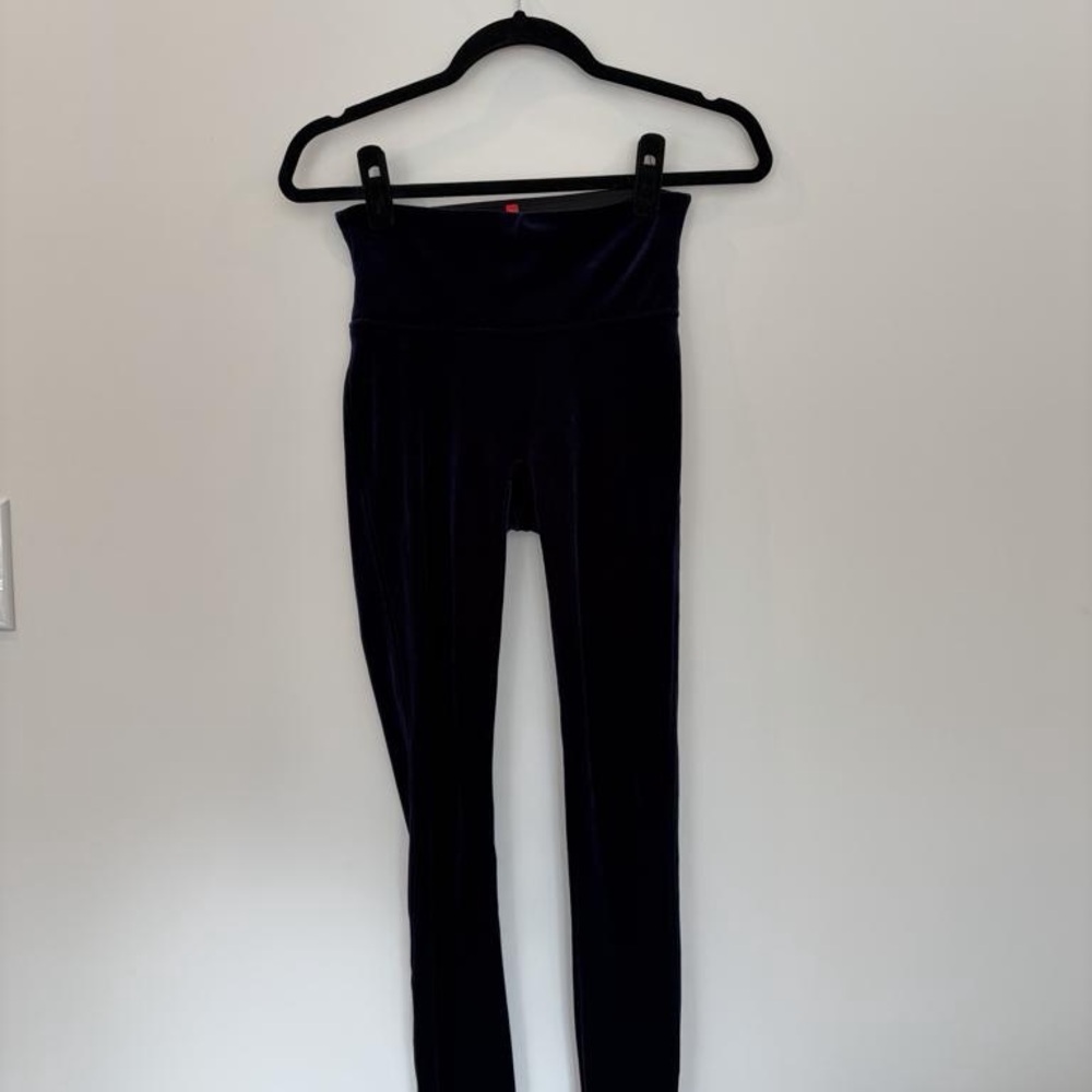 SPANX Navy Blue Top with Red Brand Tab